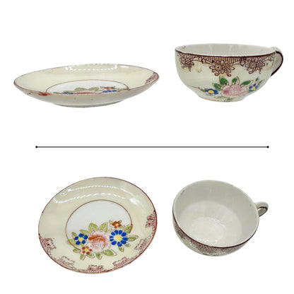 Little Duchess Childrens China Tea Set 20 Piece Hand Painted Floral Design White