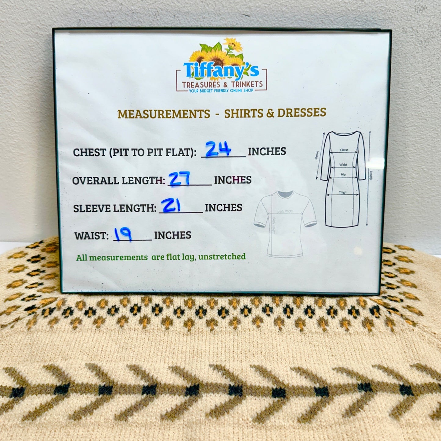 Made With Heart Sweater Womens XXL Cozy Beige Brown Knit Geometric Pattern NWT