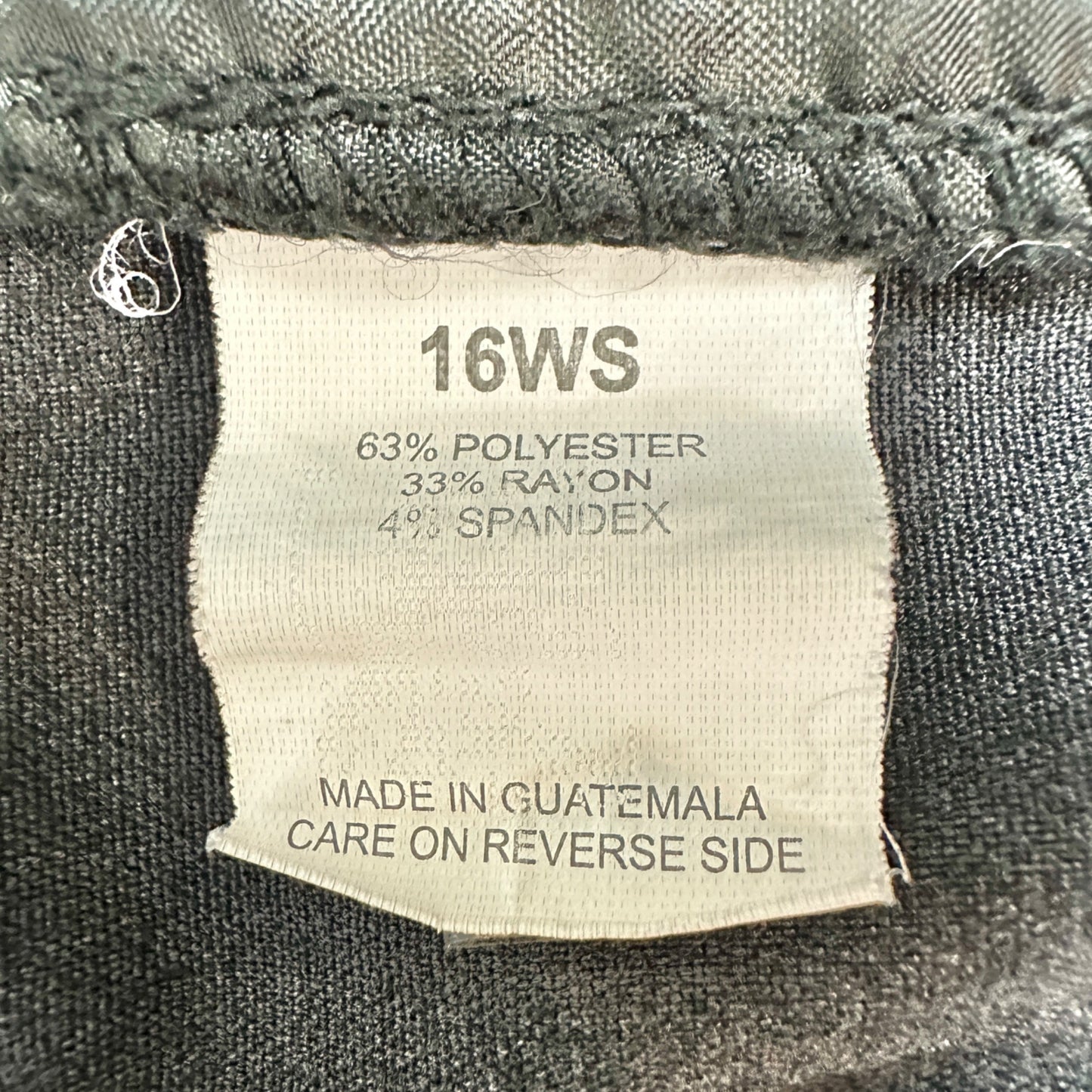 Briggs Womens Pants Size 16WS Black Wide-Leg Polyester Rayon Spandex Blend