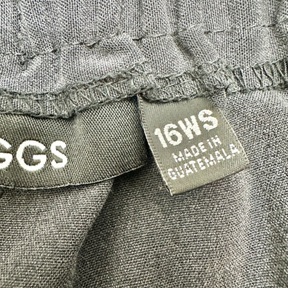 Briggs Womens Pants Size 16WS Black Wide-Leg Polyester Rayon Spandex Blend