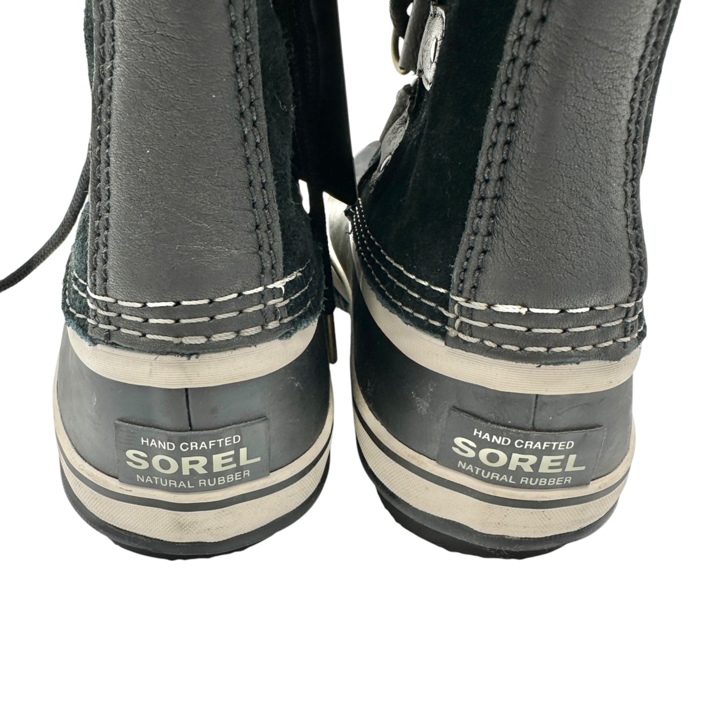 Sorel Winter Boots Womens 6.5 Waterproof Faux Fur Black Taupe