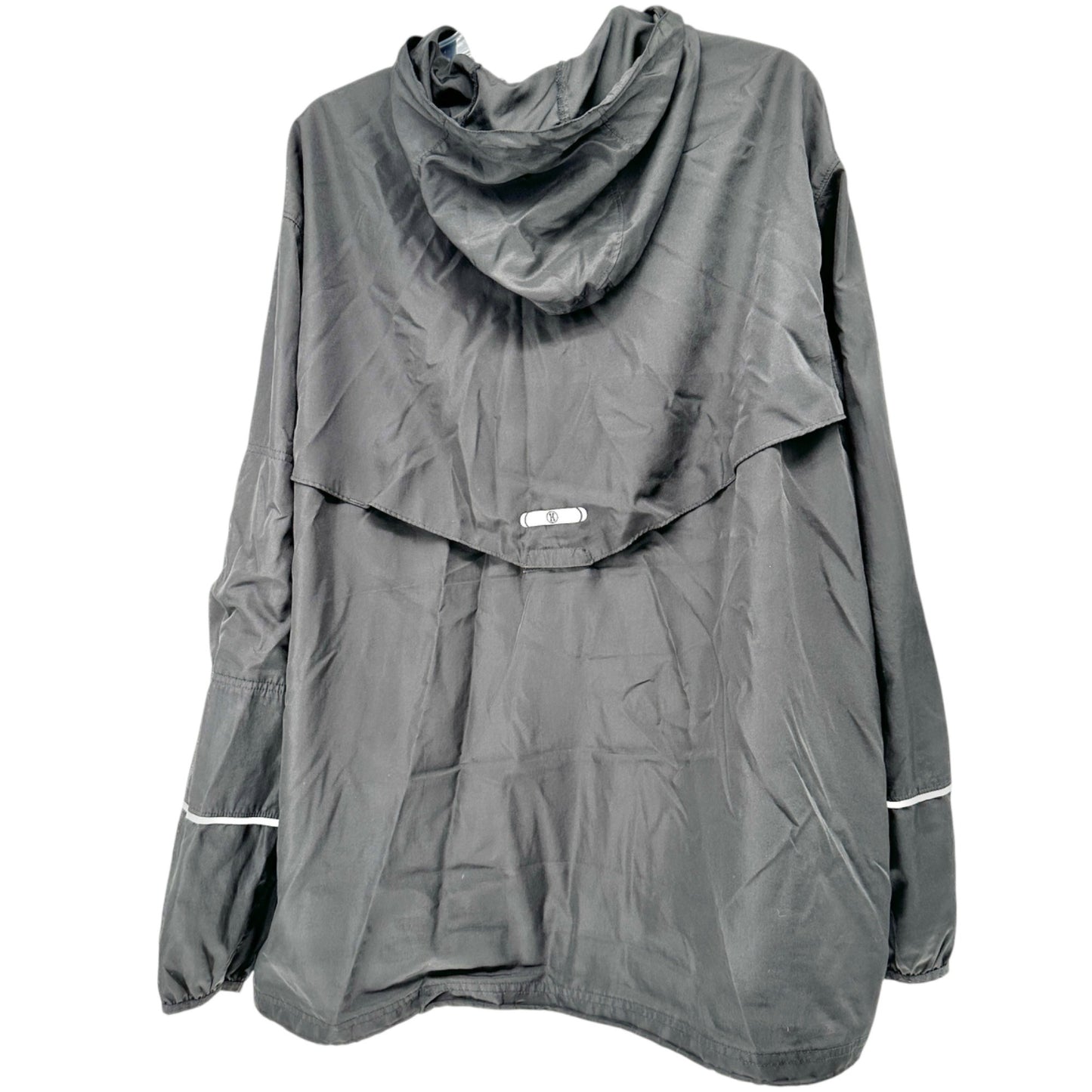 Holloway Black Hooded Lightweight Full-Zip Jacket 3XL With Reflective Accents