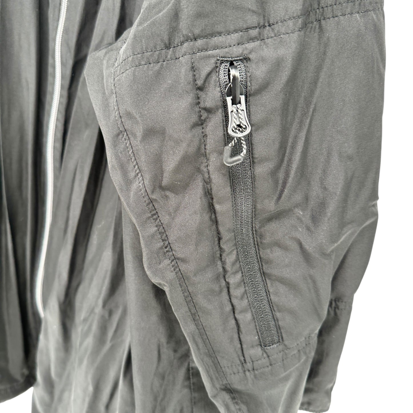 Holloway Black Hooded Lightweight Full-Zip Jacket 3XL With Reflective Accents