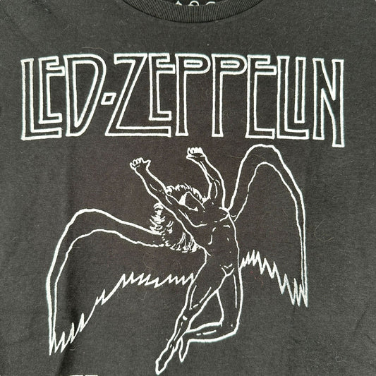 Led Zeppelin T-Shirt Small United States Of America 1977 Black White Cotton