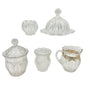 Mardi Gras No 42 5 Pc Childrens Tableware Set Duncan & Miller 1890s Pittsburgh PA
