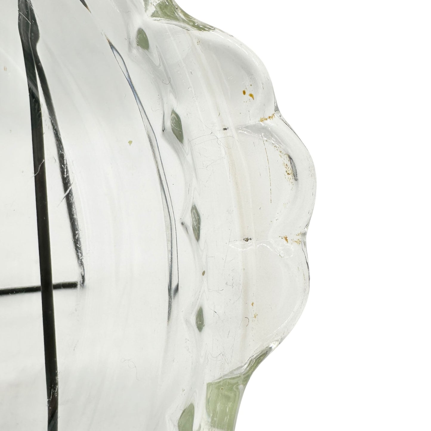 Vintage Pyrex Clear Glass Scalloped Edge Pie Dish 9 inch Round Made In USA