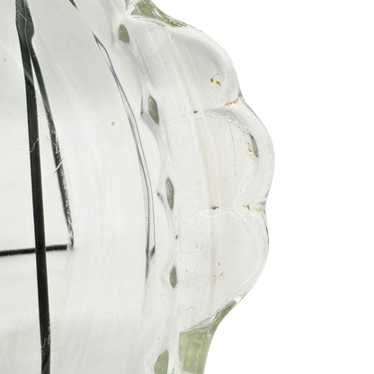 Vintage Pyrex Clear Glass Scalloped Edge Pie Dish 9 inch Round Made In USA