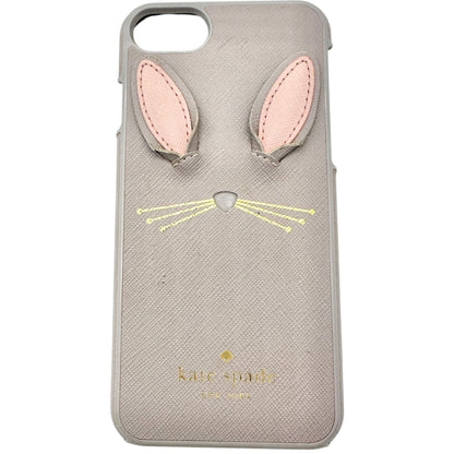 Kate Spade New York iPhone 7 Case Bunny Ears Whiskers Design 5.5 x 2.5 Taupe EUC