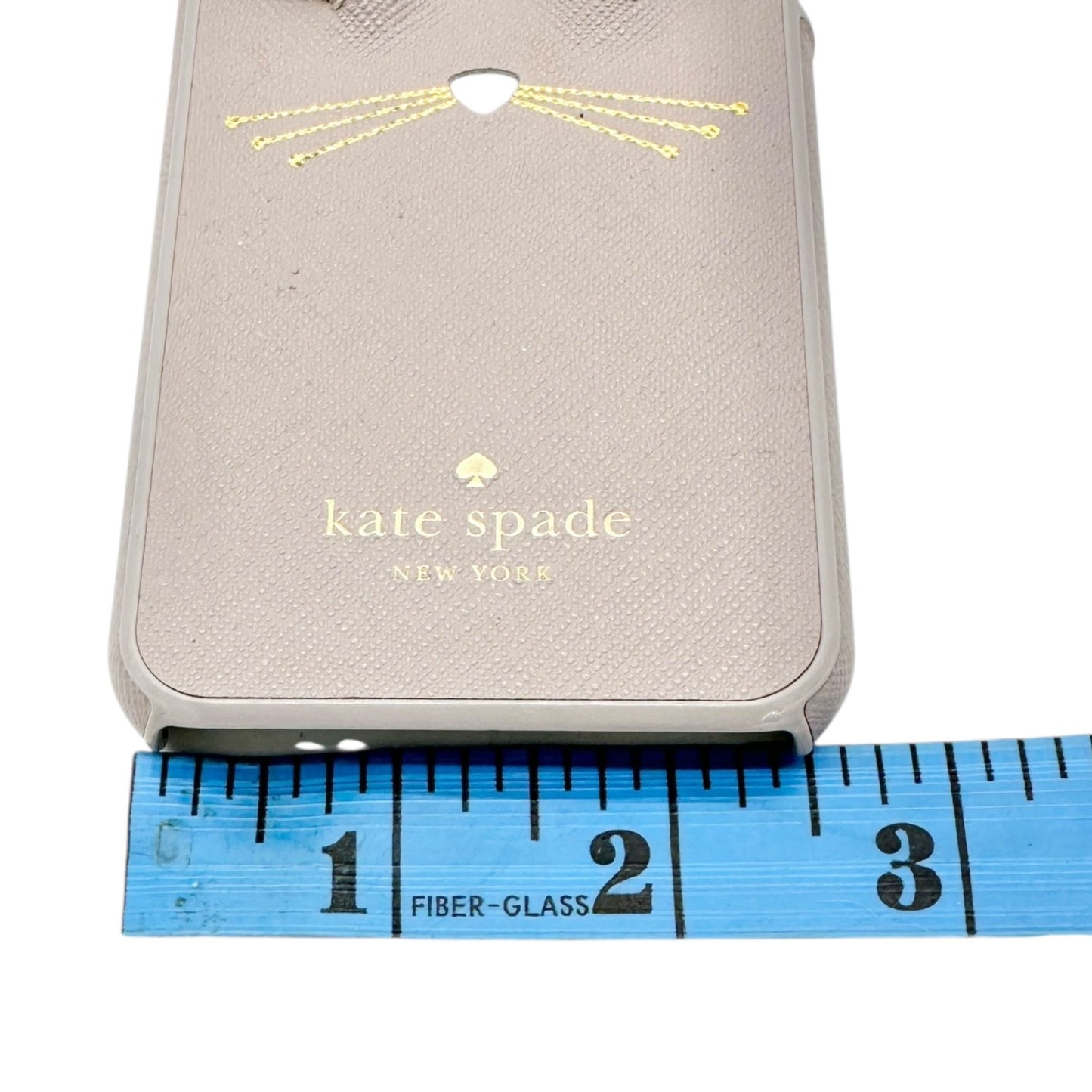Kate Spade New York iPhone 7 Case Bunny Ears Whiskers Design 5.5 x 2.5 Taupe EUC