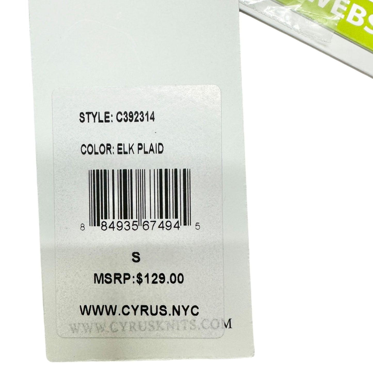 Cyrus Womens Elk Plaid Jacket With Faux Fur Collar Button Closure -Style C392314