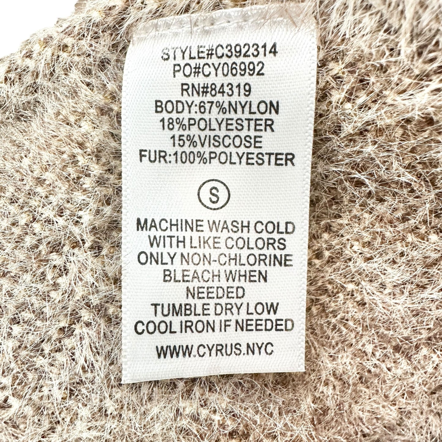 Cyrus Womens Elk Plaid Jacket With Faux Fur Collar Button Closure -Style C392314