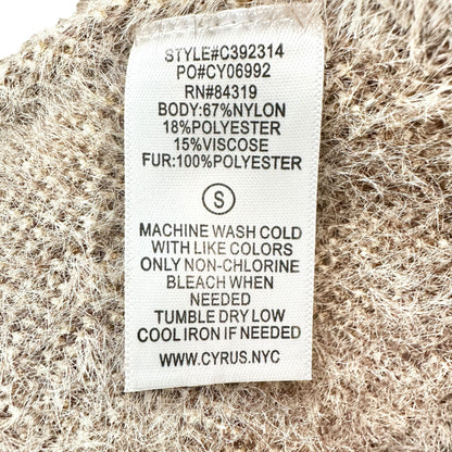 Cyrus Womens Elk Plaid Jacket With Faux Fur Collar Button Closure -Style C392314