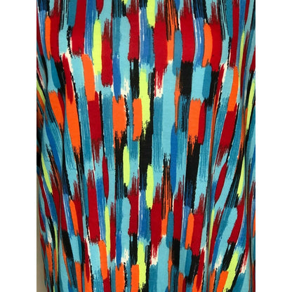 LuLaRoe Irma XS Multicolor Abstract Tunic Top Stretchy Soft Knit High-Low Hem
