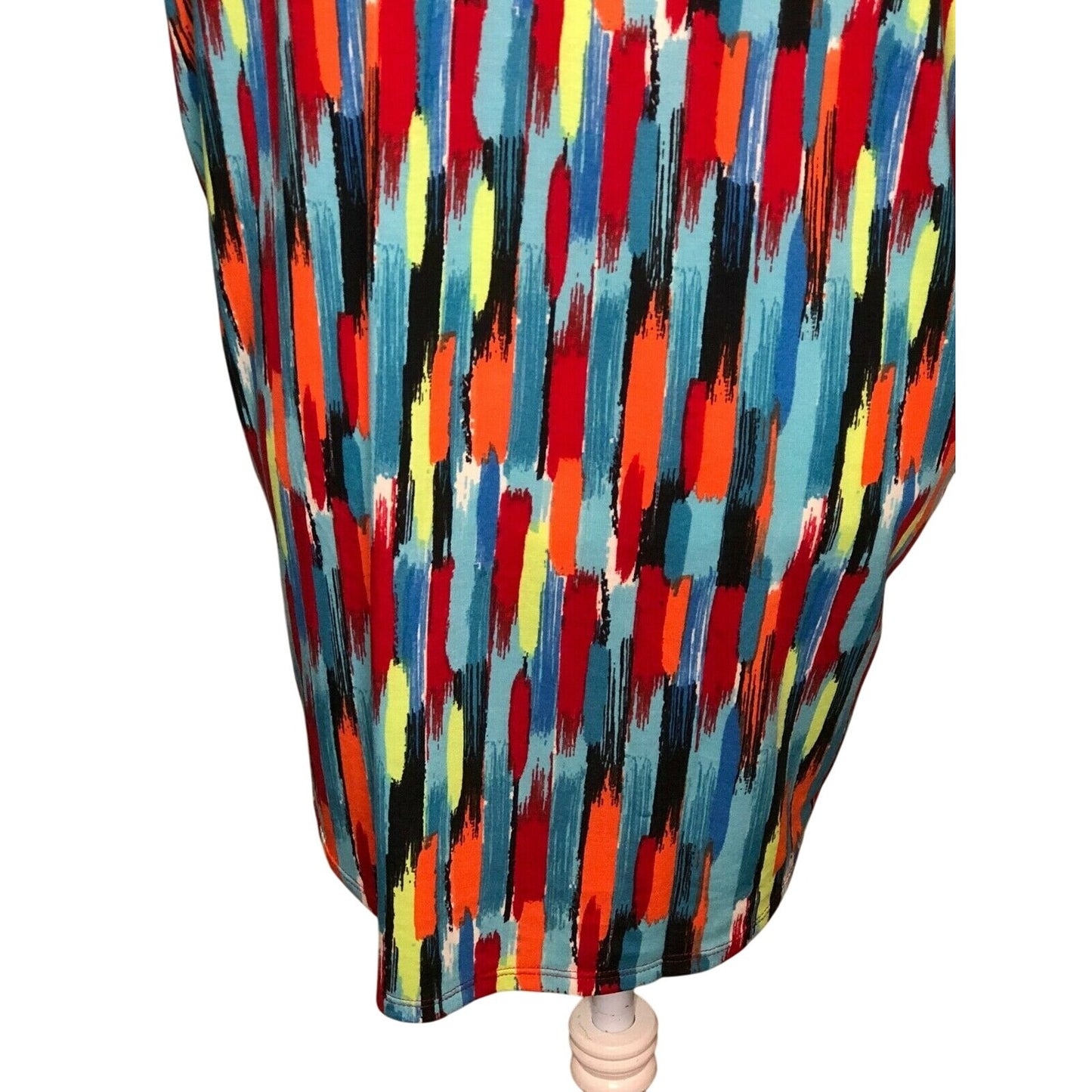 LuLaRoe Irma XS Multicolor Abstract Tunic Top Stretchy Soft Knit High-Low Hem
