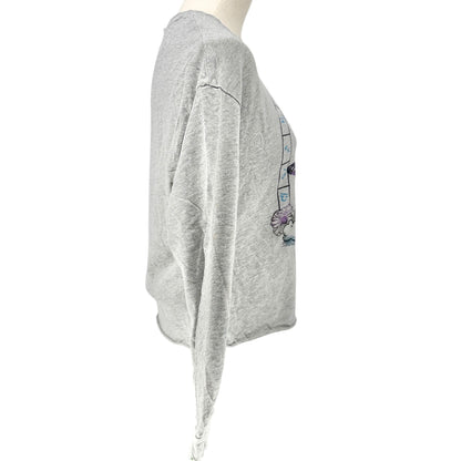 Miken Flow Long Sleeve Tee Shirt Womens M Sun and Moon Zodiac Graphic Design