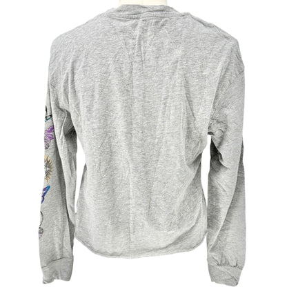 Miken Flow Long Sleeve Tee Shirt Womens M Sun and Moon Zodiac Graphic Design