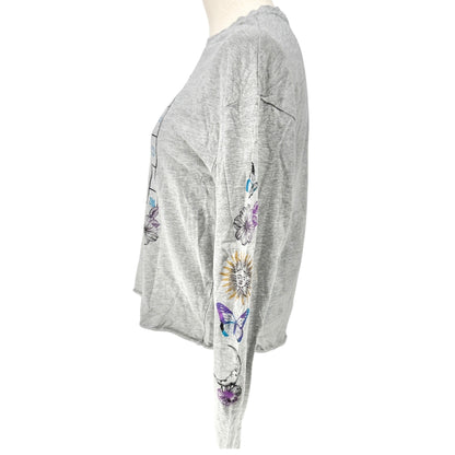 Miken Flow Long Sleeve Tee Shirt Womens M Sun and Moon Zodiac Graphic Design