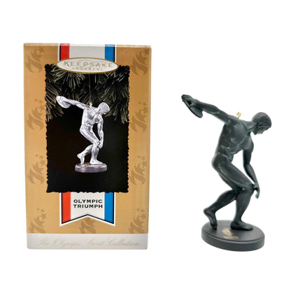 Hallmark Keepsake Ornament Olympic Triumph 1996 Atlanta Games Athlete Discus 4"H