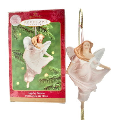 Hallmark Keepsake Ornament Angel Of Promise 2000 Porcelain Breast Cancer Andrews