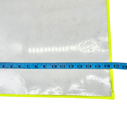 40 Count Plastic Job Jackets 1 Hole Top Opening 20 Green 20 Yellow 16.5" x 13.5"