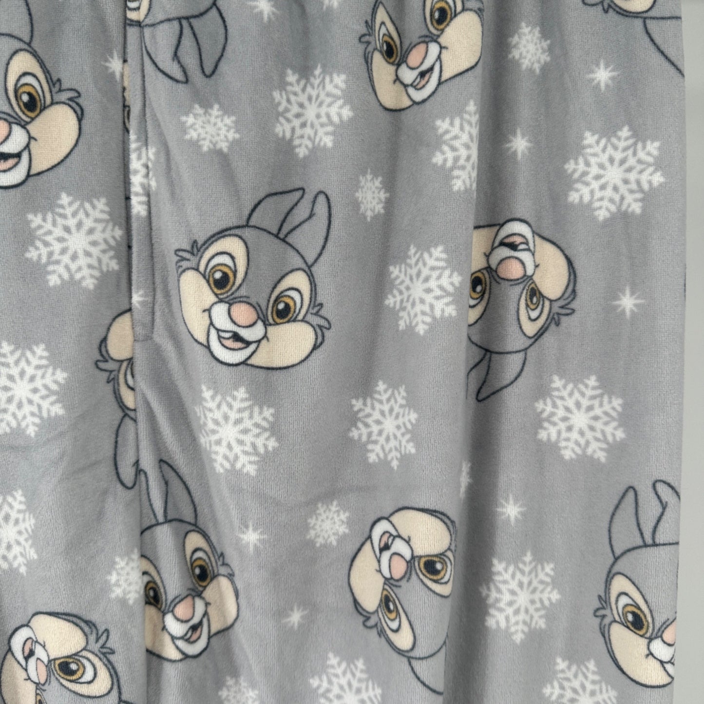 Disney Thumper Fleece Sleepwear Pants 3X Gray Snowflake Print Elastic Waist