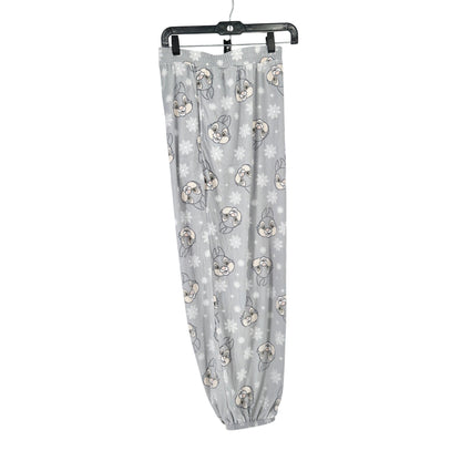 Disney Thumper Fleece Sleepwear Pants 3X Gray Snowflake Print Elastic Waist