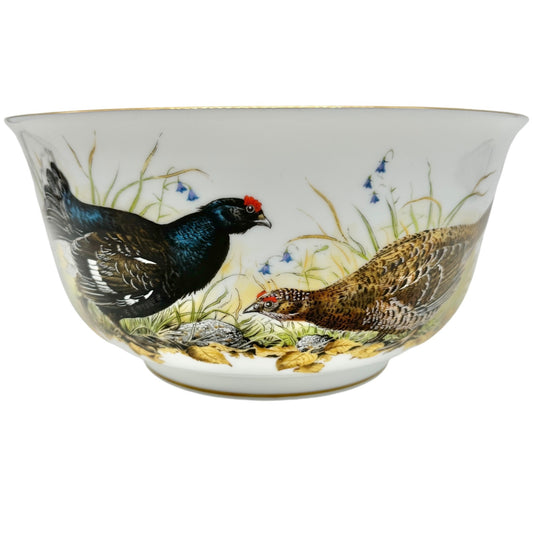 Franklin Porcelain Game Bird Bowl By Basil Ede 10" Dia x 5" H Limited Edition