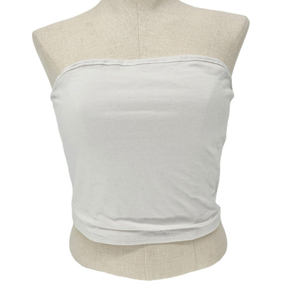 Wild Fable Strapless Tube Top Womens L White Cotton Blend Stretchy