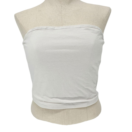 Wild Fable Strapless Tube Top Womens L White Cotton Blend Stretchy