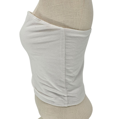 Wild Fable Strapless Tube Top Womens L White Cotton Blend Stretchy