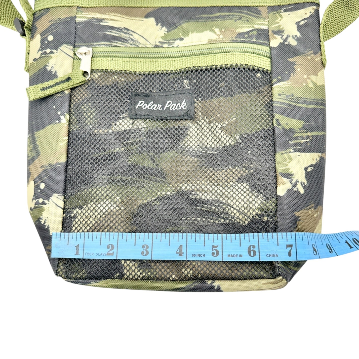 Polar Pack Camo Insulated Lunch Cooler Bag With Adjustable Shoulder Strap & Mesh Pocket