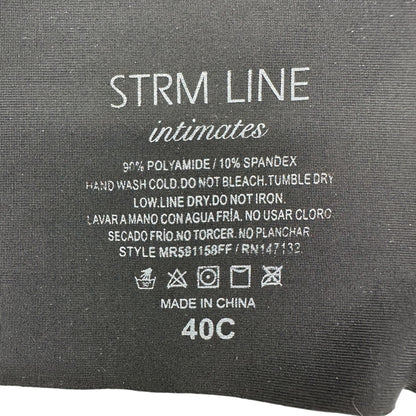 STRM Line Wireless Black Bra 40C Intimates Soft Polyamide Spandex Blend Seamless