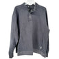 Eddie Bauer Mens XL Gray Quilted Pullover Sweatshirt With Snap Collar