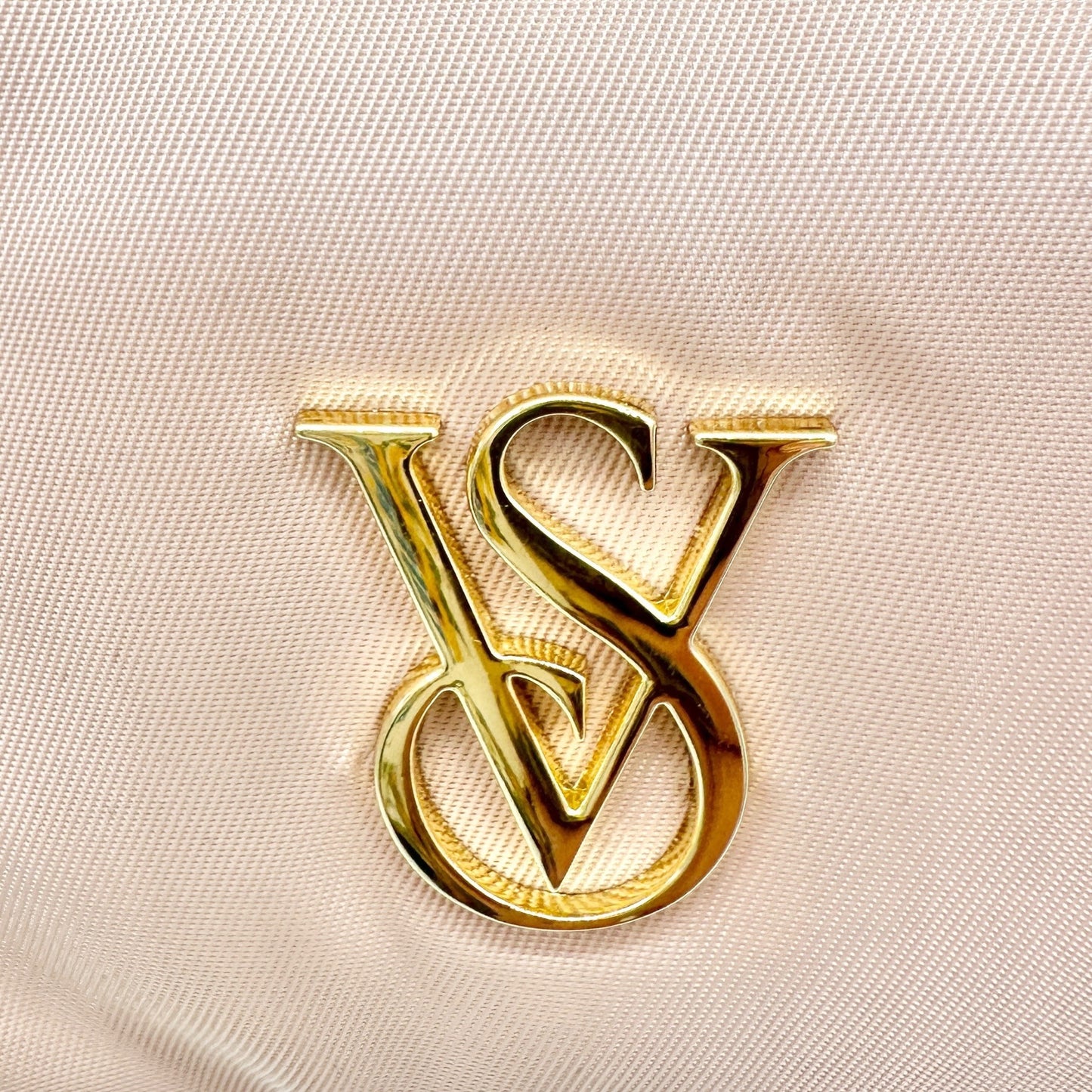 Victorias Secret Quilted Weekender Bag Dusty Pink Gold Logo NWT Travel Tote