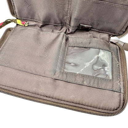 Vera Bradley Wristlet Wallet In Puccini Pattern Zip Closure Card Slots 8" X 5"