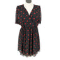 Inspired Hearts Dress 3X Black White Polka Dots Red Hearts Print SS Flowy Waist