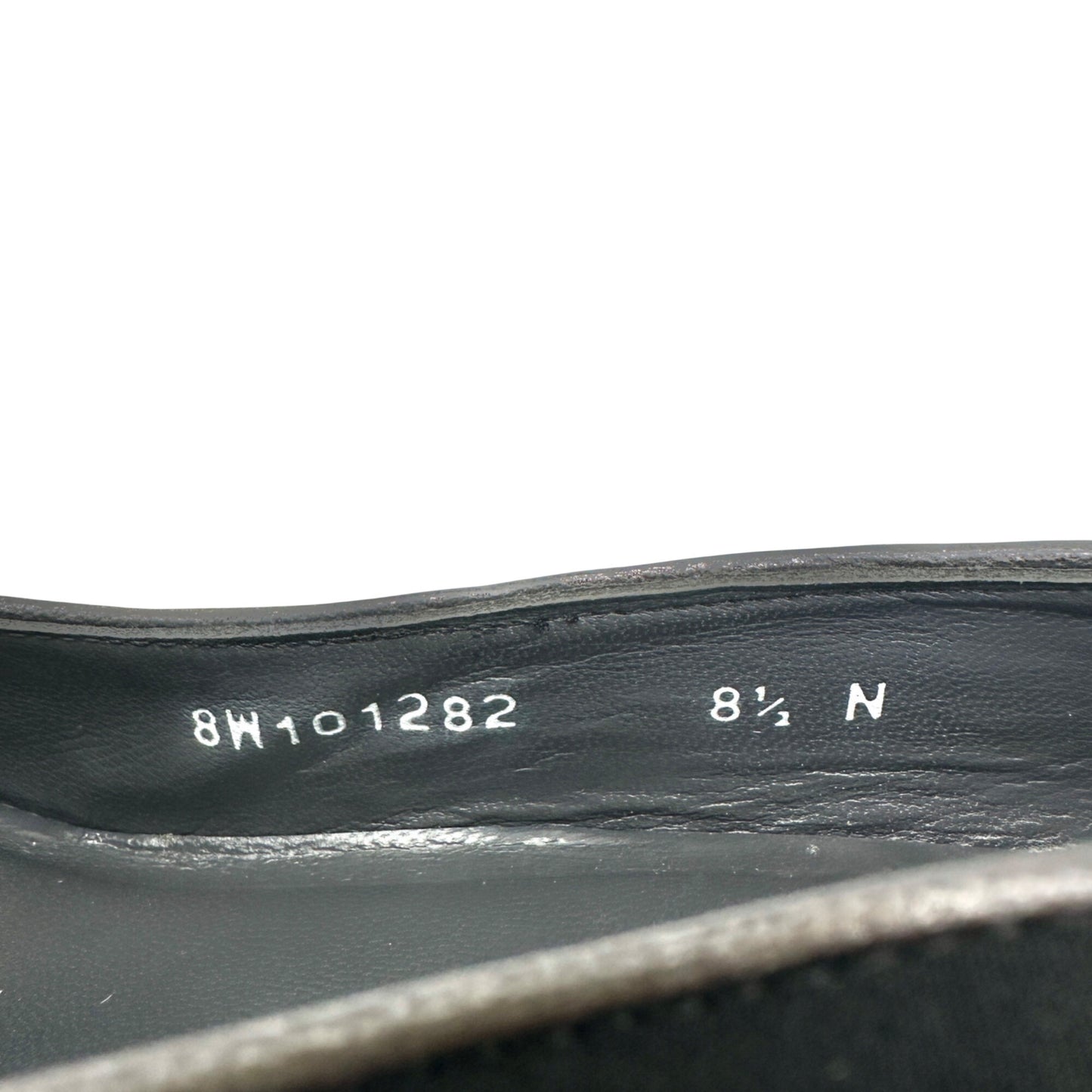Stuart Weitzman Black Satin Kitten Heel Pumps Womens Size 8.5 N With Bow Accent