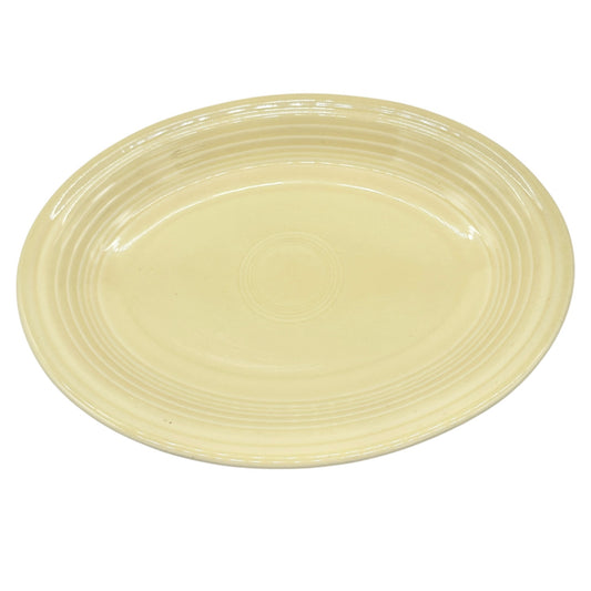 Fiesta HLC USA Vintage Yellow Oval Serving Platter Dish 11" Long Ceramic