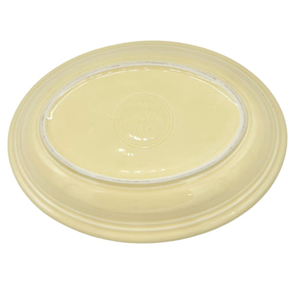 Fiesta HLC USA Vintage Yellow Oval Serving Platter Dish 11" Long Ceramic