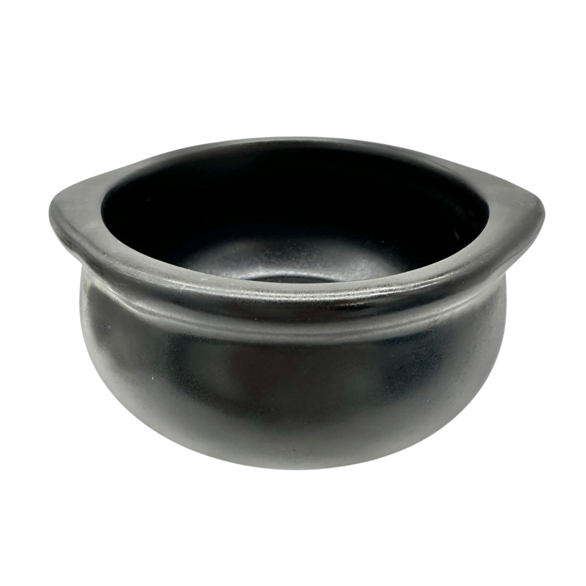 Black Matte Ceramic Soup Bowl 12 Oz Witches Cauldron Stamped BC123 USA EUC