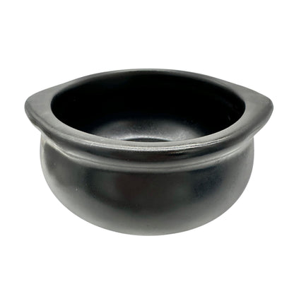 Black Matte Ceramic Soup Bowl 12 Oz Witches Cauldron Stamped BC123 USA EUC