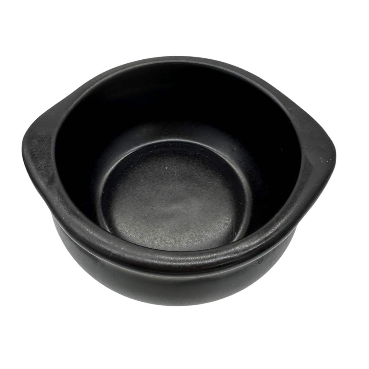 Black Matte Ceramic Soup Bowl 12 Oz Witches Cauldron Stamped BC123 USA EUC
