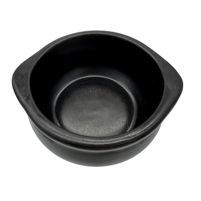 Black Matte Ceramic Soup Bowl 12 Oz Witches Cauldron Stamped BC123 USA EUC