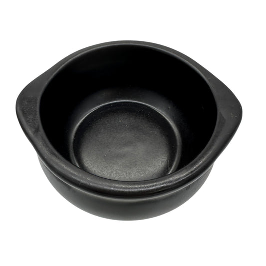 Black Matte Ceramic Soup Bowl 12 Oz Witches Cauldron Stamped BC123 USA EUC