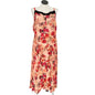 Torrid Tea Length Floral Cami Dress 2X Stretch Challis Fabric Lace Trim Pink Red