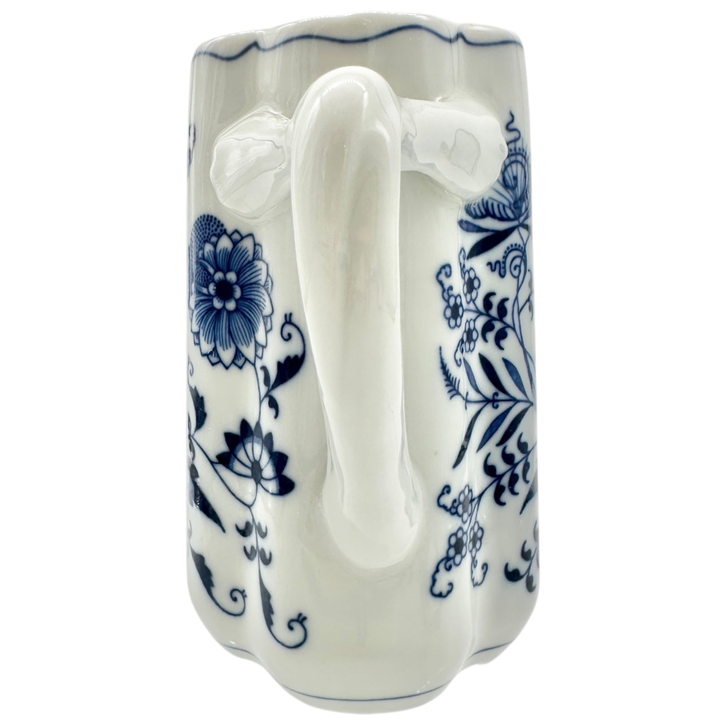 Blue Danube Vintage Pitcher Blue Onion Pattern Porcelain Floral Design China