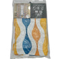 Half Moon Curtain 2 Panels Set Mid Century Geo Turquoise Orange Darkening 52x84