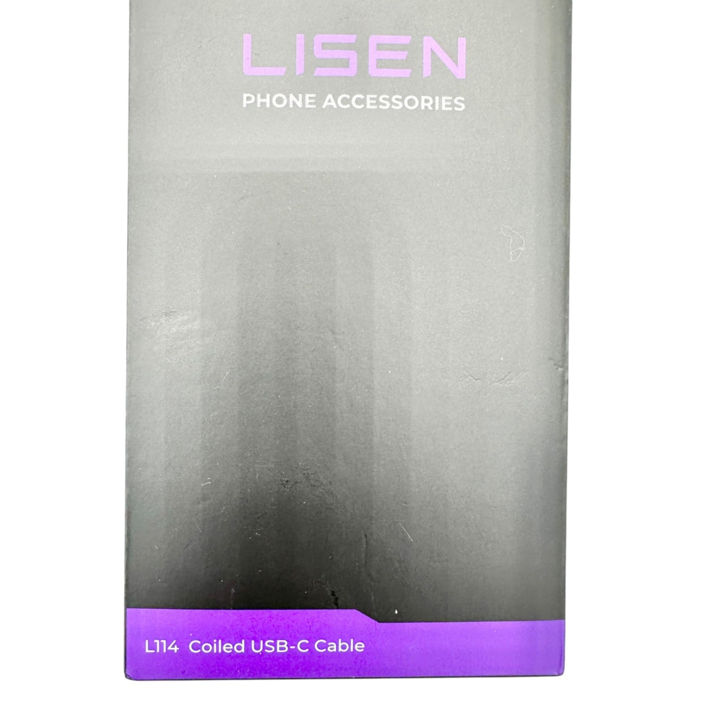 Lisen L114 USA-A - USB-C Coiled Charging Cable For Vehicle Connector Grey 2 pack