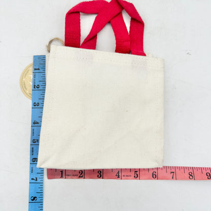Aspen Canvas Gift Bag 6 inch White Red Elf Dispatch NWT - Holiday-Themed