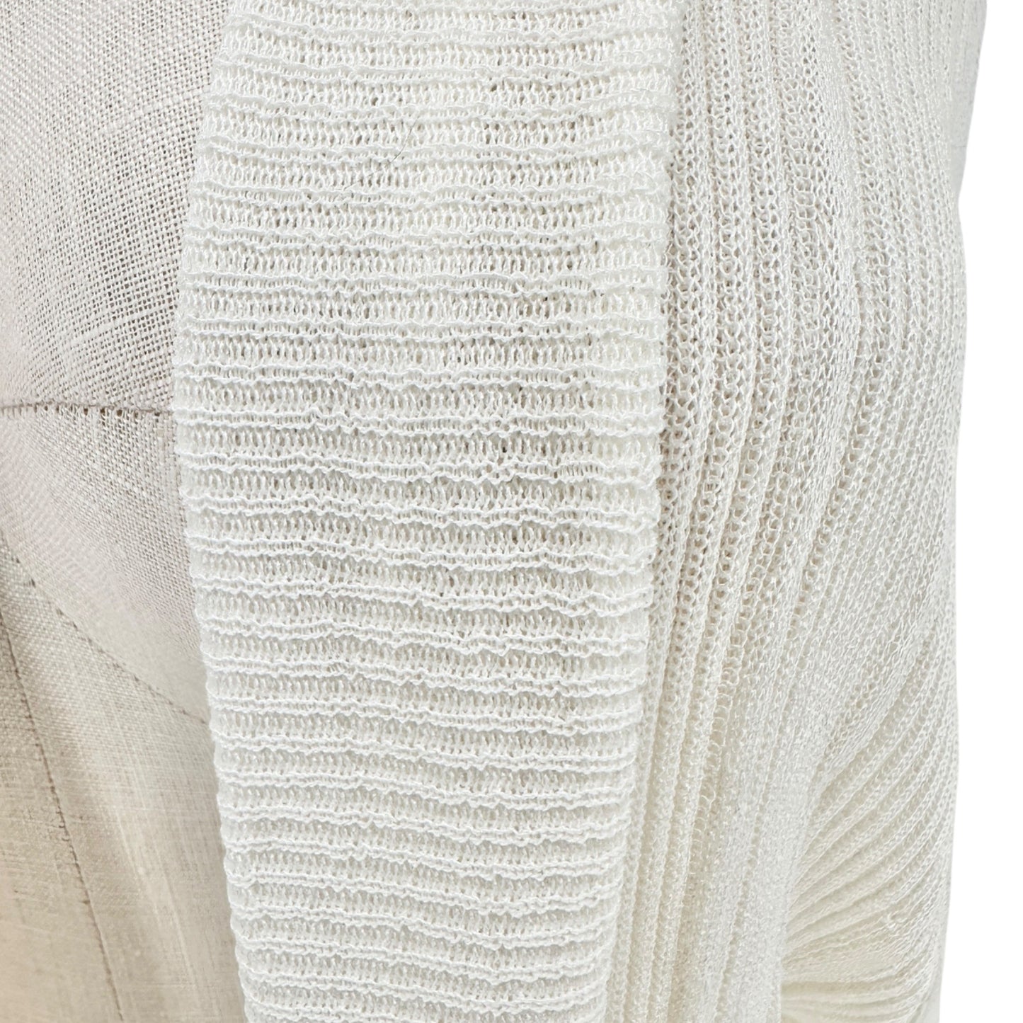 Suzanne Betro Drape Front Cardigan 3X/4X White Lightweight Knit Stretchable NWT
